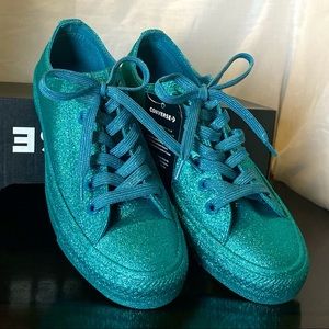 Converse Chuck Taylor Brittany Blue glitter shoes